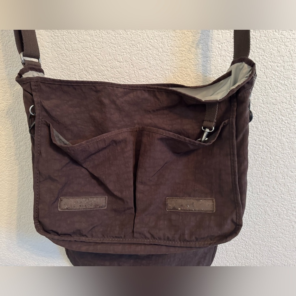 Kipling Dark Brown Bag With Logo Patch - image 3